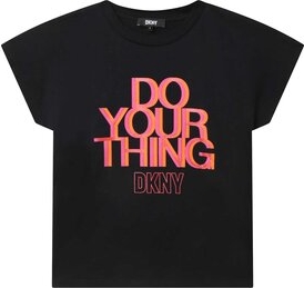 Czarna bluzka dziecięca DKNY