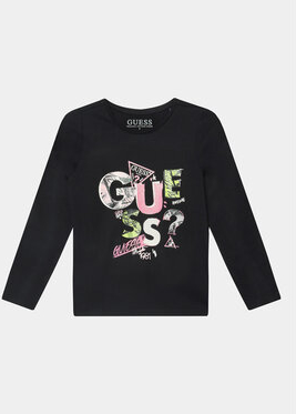 Czarna bluzka dziecięca Guess dla dziewczynek