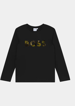 Czarna bluzka dziecięca Hugo Boss