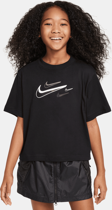 Czarna bluzka dziecięca Nike dla dziewczynek