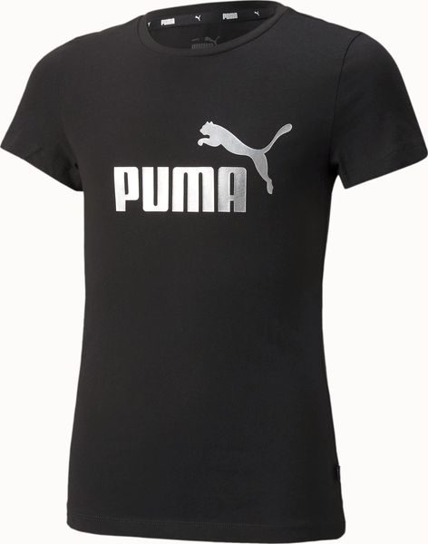 Czarna bluzka dziecięca Puma z tkaniny