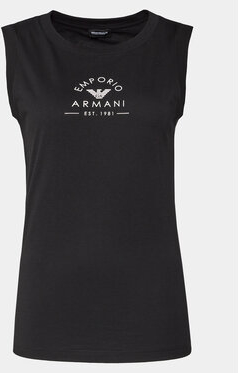 Czarna bluzka Emporio Armani z okrągłym dekoltem