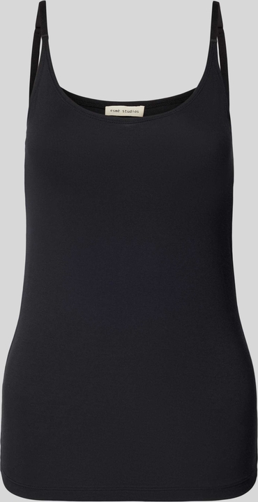 Czarna bluzka Esmé Studios z okrągłym dekoltem w stylu casual
