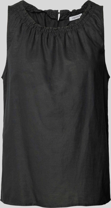 Czarna bluzka Esprit w stylu casual z bawełny