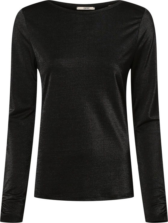 Czarna bluzka Esprit z długim rękawem w stylu casual