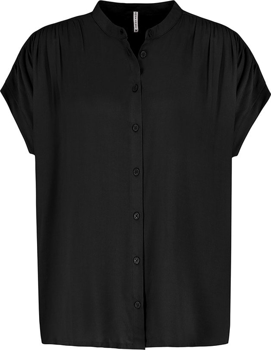 Czarna bluzka Fresh Made w stylu casual z krótkim rękawem