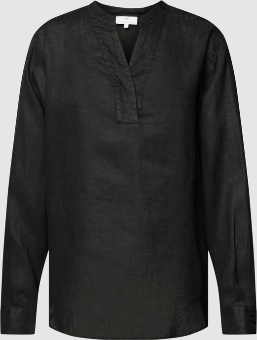 Czarna bluzka Fynch Hatton w stylu casual z lnu