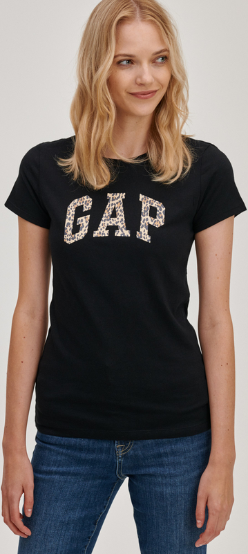 Czarna bluzka Gap w młodzieżowym stylu z okrągłym dekoltem