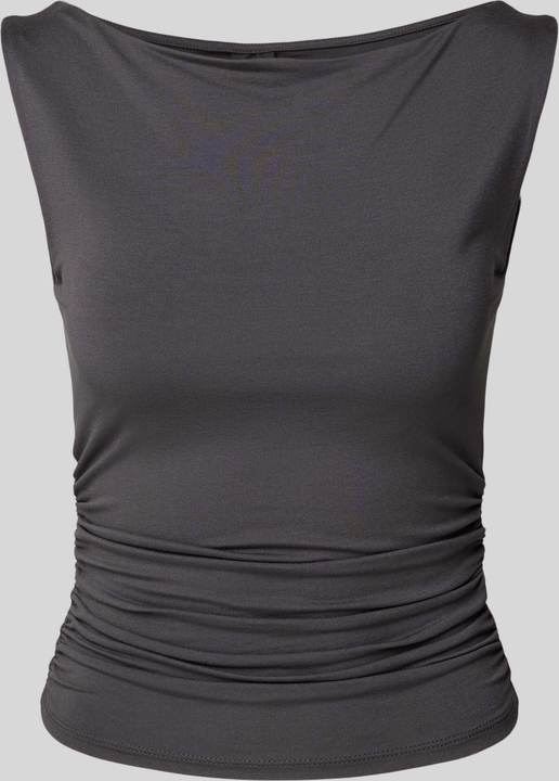 Czarna bluzka Gina Tricot z bawełny w stylu casual bez rękawów
