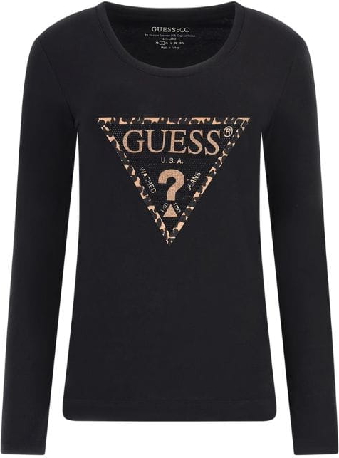 Czarna bluzka Guess z bawełny w stylu casual