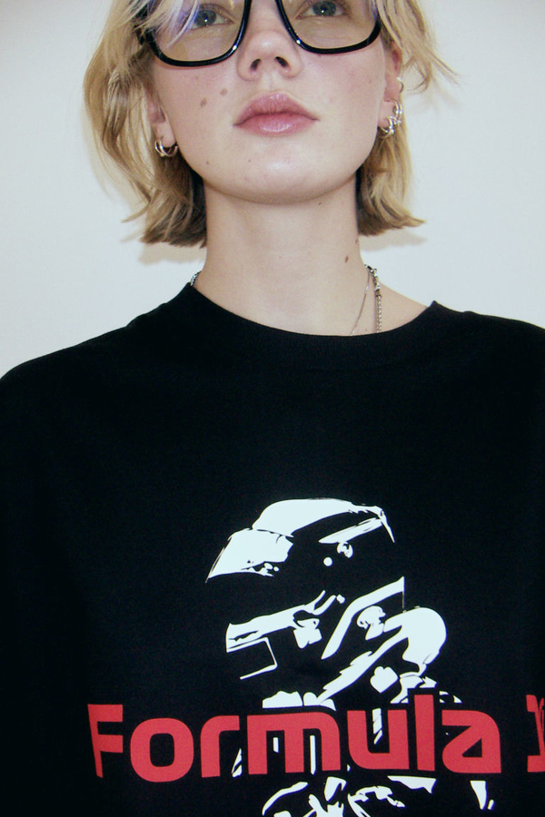 Czarna bluzka H & M z okrągłym dekoltem w młodzieżowym stylu z dżerseju