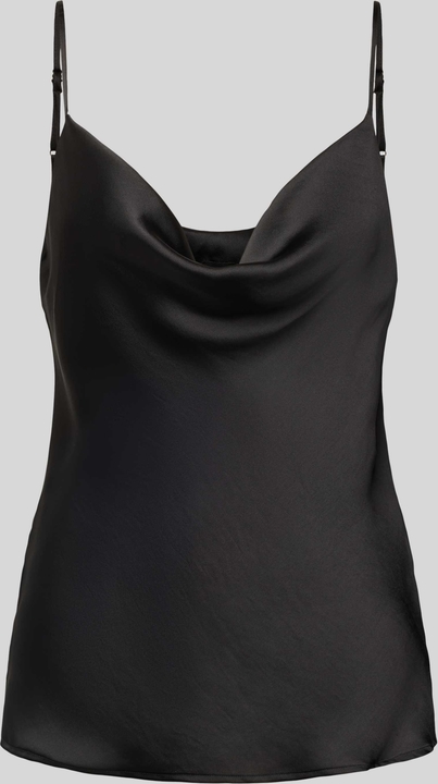 Czarna bluzka Hugo Boss w stylu casual na ramiączkach z okrągłym dekoltem
