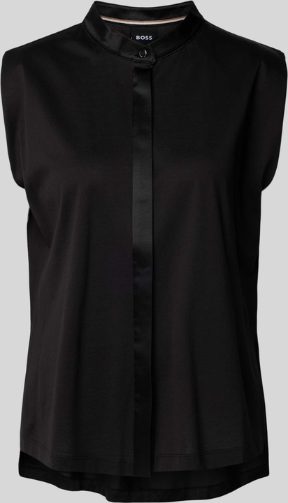 Czarna bluzka Hugo Boss w stylu casual z jedwabiu