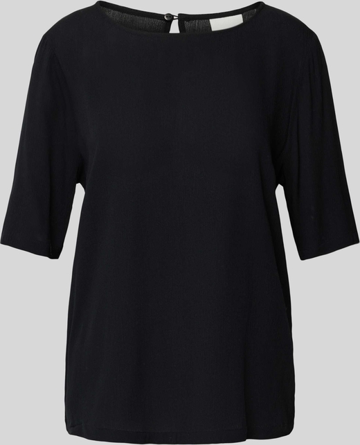 Czarna bluzka Ichi z długim rękawem w stylu casual