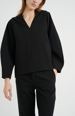 Czarna bluzka InWear z długim rękawem w stylu casual