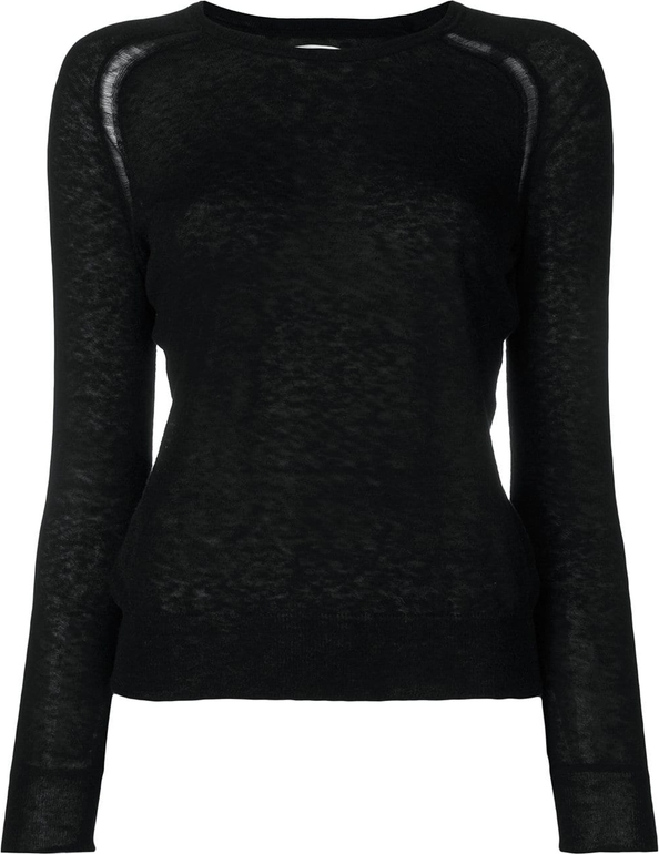 Czarna bluzka Isabel Marant Étoile z wełny z długim rękawem