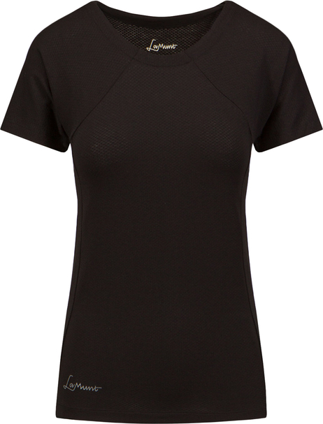 Czarna bluzka Lamunt w stylu casual z okrągłym dekoltem