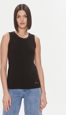 Czarna bluzka Liu-Jo w stylu casual na ramiączkach