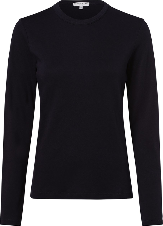 Czarna bluzka Marie Lund z bawełny z długim rękawem
