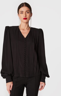 Czarna bluzka Mvp Wardrobe z długim rękawem w stylu casual