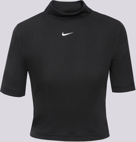 Czarna bluzka Nike w sportowym stylu z krótkim rękawem