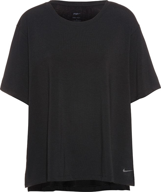 Czarna bluzka Nike z krótkim rękawem z bawełny