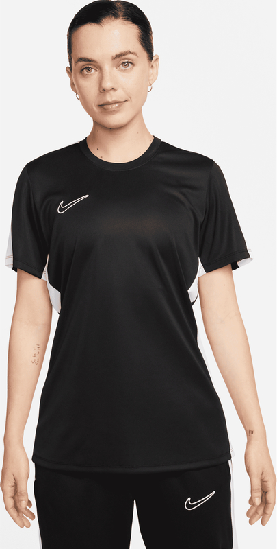 Czarna bluzka Nike z krótkim rękawem z okrągłym dekoltem