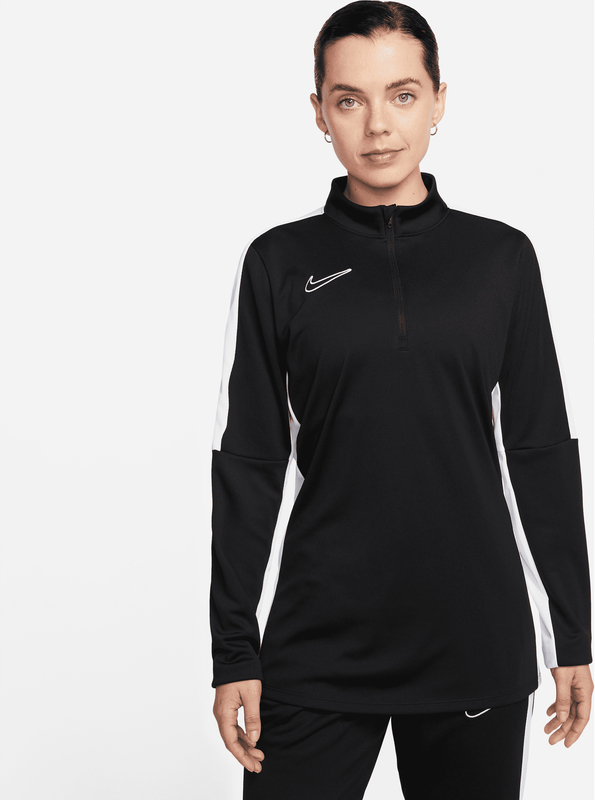 Czarna bluzka Nike z okrągłym dekoltem z długim rękawem