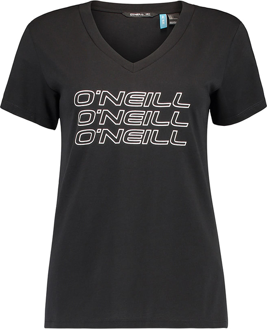 Czarna bluzka O'Neill z bawełny z krótkim rękawem