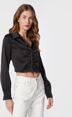 Czarna bluzka Only w stylu casual z dekoltem w kształcie litery v