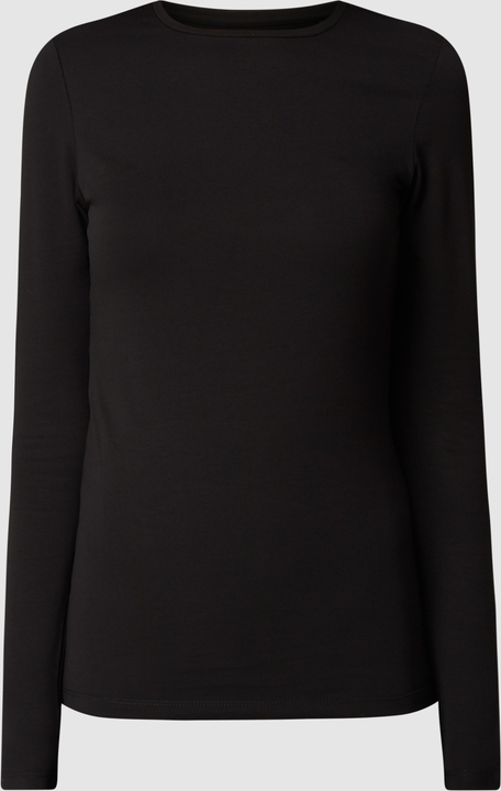 Czarna bluzka Opus z bawełny w stylu casual