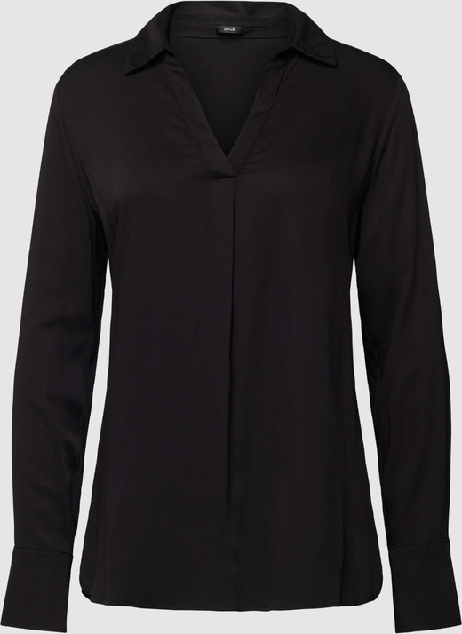 Czarna bluzka Opus z dekoltem w kształcie litery v w stylu casual