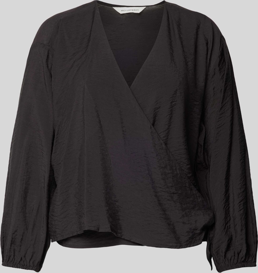 Czarna bluzka Peek&Cloppenburg w stylu casual z dekoltem w kształcie litery v
