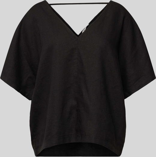 Czarna bluzka Peek&Cloppenburg w stylu casual z krótkim rękawem