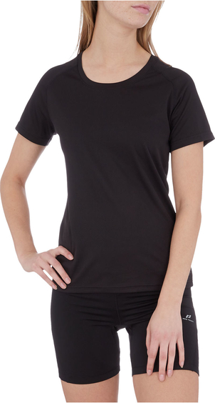 Czarna bluzka Pro Touch z okrągłym dekoltem w sportowym stylu z krótkim rękawem