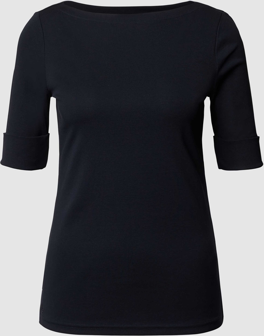 Czarna bluzka Ralph Lauren z bawełny z krótkim rękawem