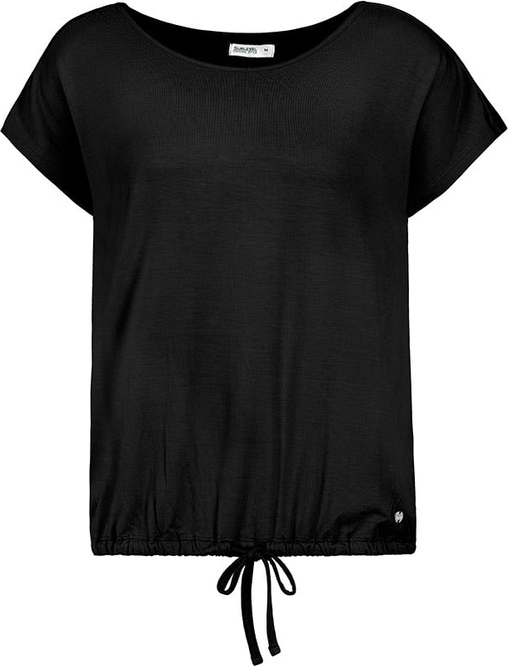 Czarna bluzka SUBLEVEL w stylu casual z krótkim rękawem