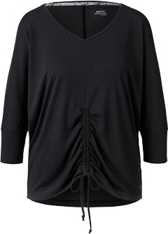 Czarna bluzka Tchibo z dekoltem w kształcie litery v
