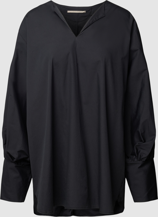 Czarna bluzka The Mercer N.Y. z dekoltem w kształcie litery v z długim rękawem z bawełny