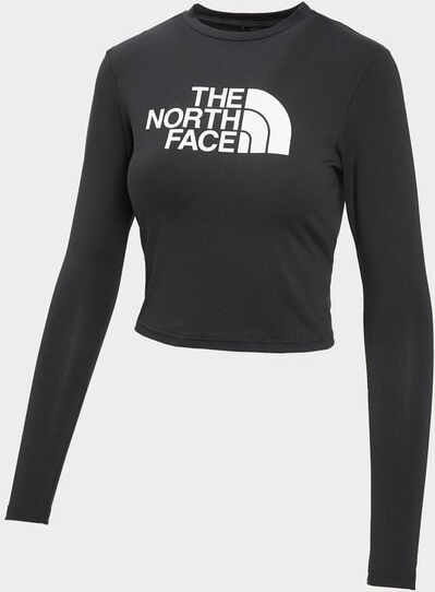 Czarna bluzka The North Face z długim rękawem z okrągłym dekoltem