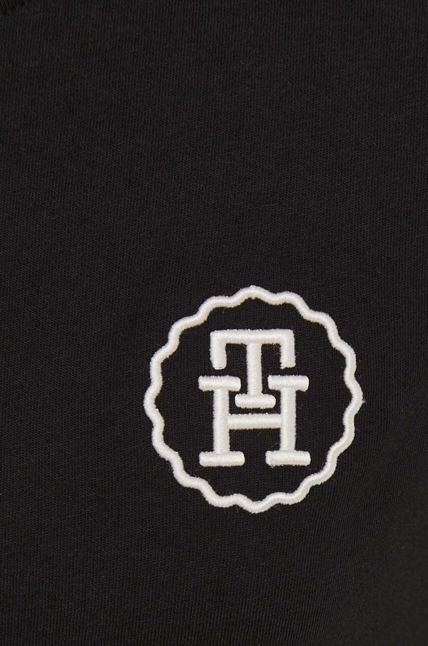 Czarna bluzka Tommy Hilfiger z bawełny