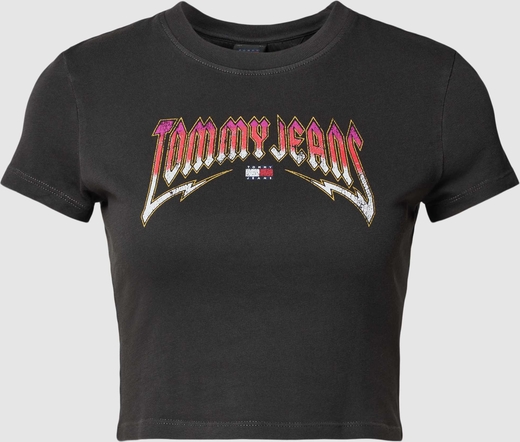 Czarna bluzka Tommy Jeans z bawełny