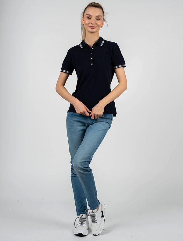 Czarna bluzka ubierzsie.com z bawełny w stylu klasycznym