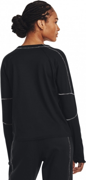 Czarna bluzka Under Armour z okrągłym dekoltem w sportowym stylu