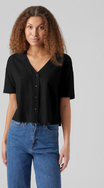 Czarna bluzka Vero Moda w stylu casual