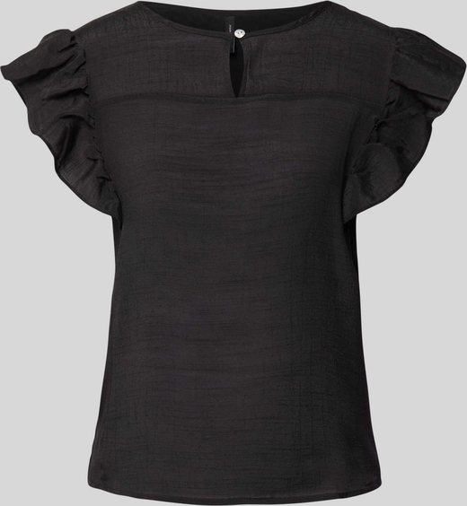 Czarna bluzka Vero Moda w stylu casual z krótkim rękawem