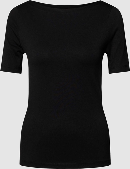 Czarna bluzka Vero Moda w stylu casual z okrągłym dekoltem z krótkim rękawem