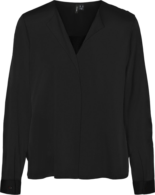 Czarna bluzka Vero Moda z dekoltem w kształcie litery v