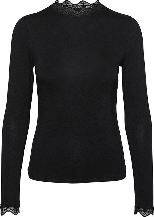 Czarna bluzka Vero Moda z okrągłym dekoltem