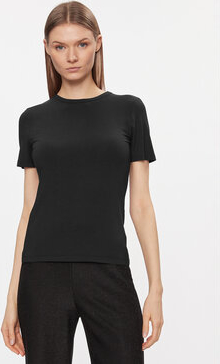 Czarna bluzka Vero Moda z okrągłym dekoltem z krótkim rękawem